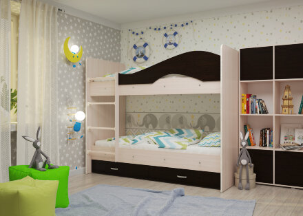 Кровать детская двухъярусная Мая Венге 