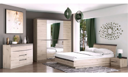 Шкаф 3-х дверный ШР-3 (с зеркалом) Тиана, Дуб Бонифаций/Вольфрам