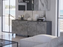 Комод Оливия, мрамор глянец