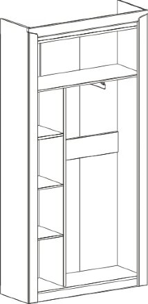 Шкаф для одежды Соренто, дуб Бонифаций 